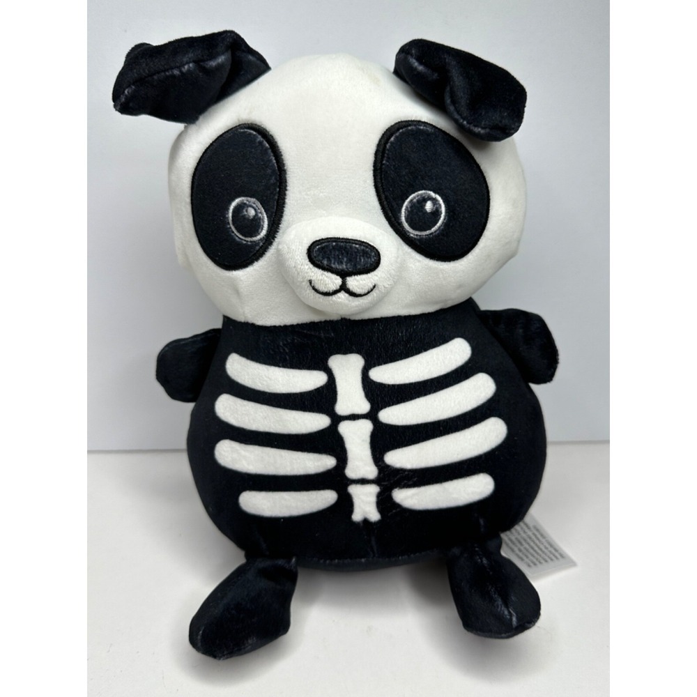Animal Adventure Skeleton Plush Bear Panda Black White 9" Stuffed Animal 2023